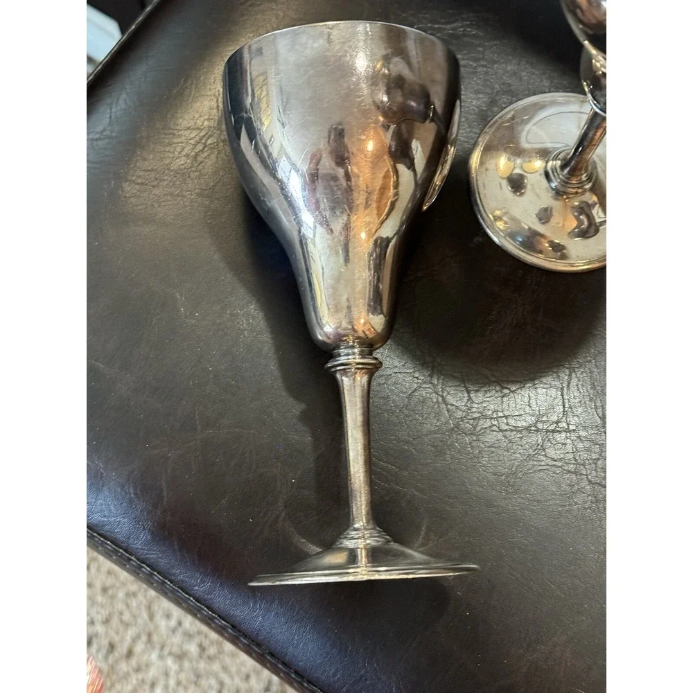 Meriden S P Silver Plate Goblets International Co 2008 Vintage Set Of‎ 3